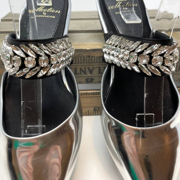 SCB Collection by Suecomma Bonnie Crystal Embellished Mules - Picture 10 of 15